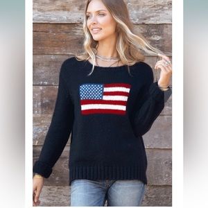Wooden Ships Crew Neck cozy Americana Sweater -NWT